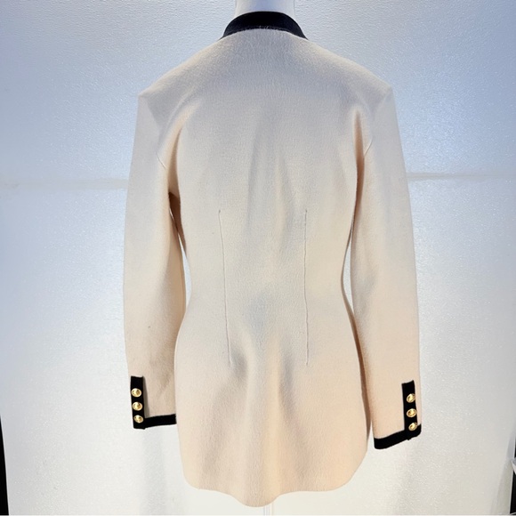 Express Cream Black Trim Cardigan Sweater Gold Buttons Size S - Picture 10 of 17